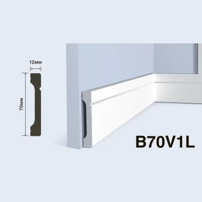 Плинтус  HiWood B70V1L (2000x70x12 мм)