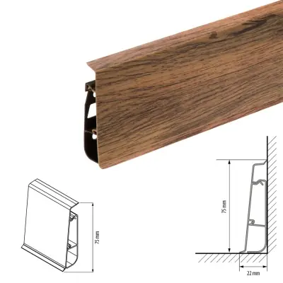 Плинтус напольный Cezar Hi-LINE Престиж M236 матовый Дуб Кантабрийский