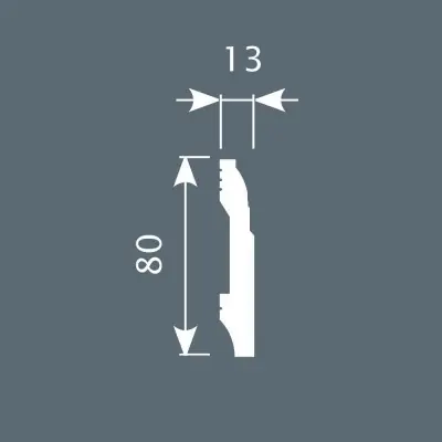 Плинтус Cosca Decor PX021, 80х13, Экополимер