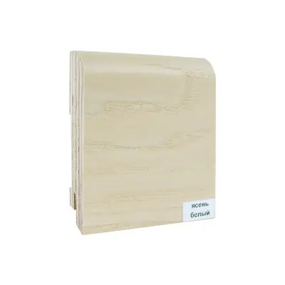 Плинтус шпонированный Ясень белый 120x30