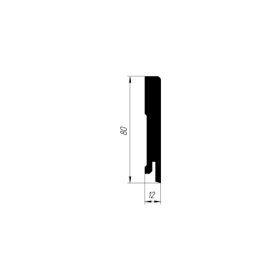 Белый напольный плинтус из МДФ Infinity Line IL103-080-12