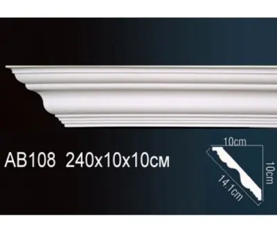 Карниз потолочный AB108 (2400х100х100 мм)