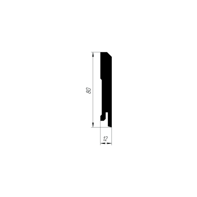 Белый напольный плинтус из МДФ Infinity Line IL104-080-12