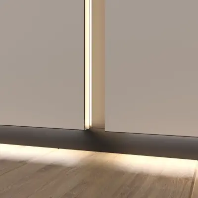 Теневая рейка LACONISTIQ Light Черная анодированная (3000х46х16 мм) под подсветку