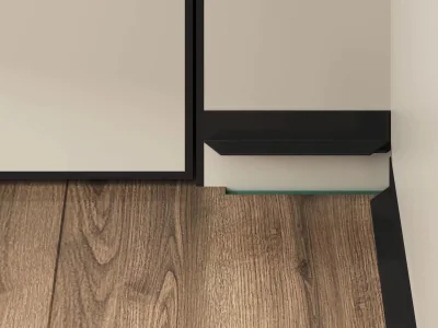 Микроплинтус LACONISTIQ Micro-L угловой Шампань анодированный (2450х25х16 мм)