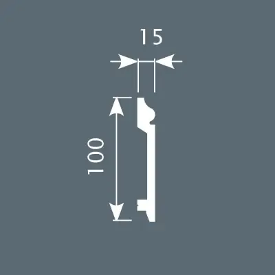 Плинтус Cosca Decor PX026, 100х15, Экополимер