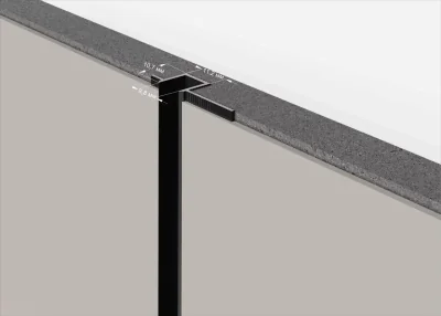 Теневая рейка LACONISTIQ CLASSIC Черная анодированная (3000х11х9 мм)