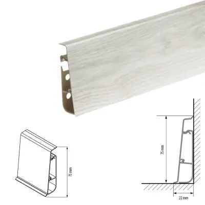 Плинтус напольный Cezar Hi-LINE Престиж M283 матовый Дуб Найк